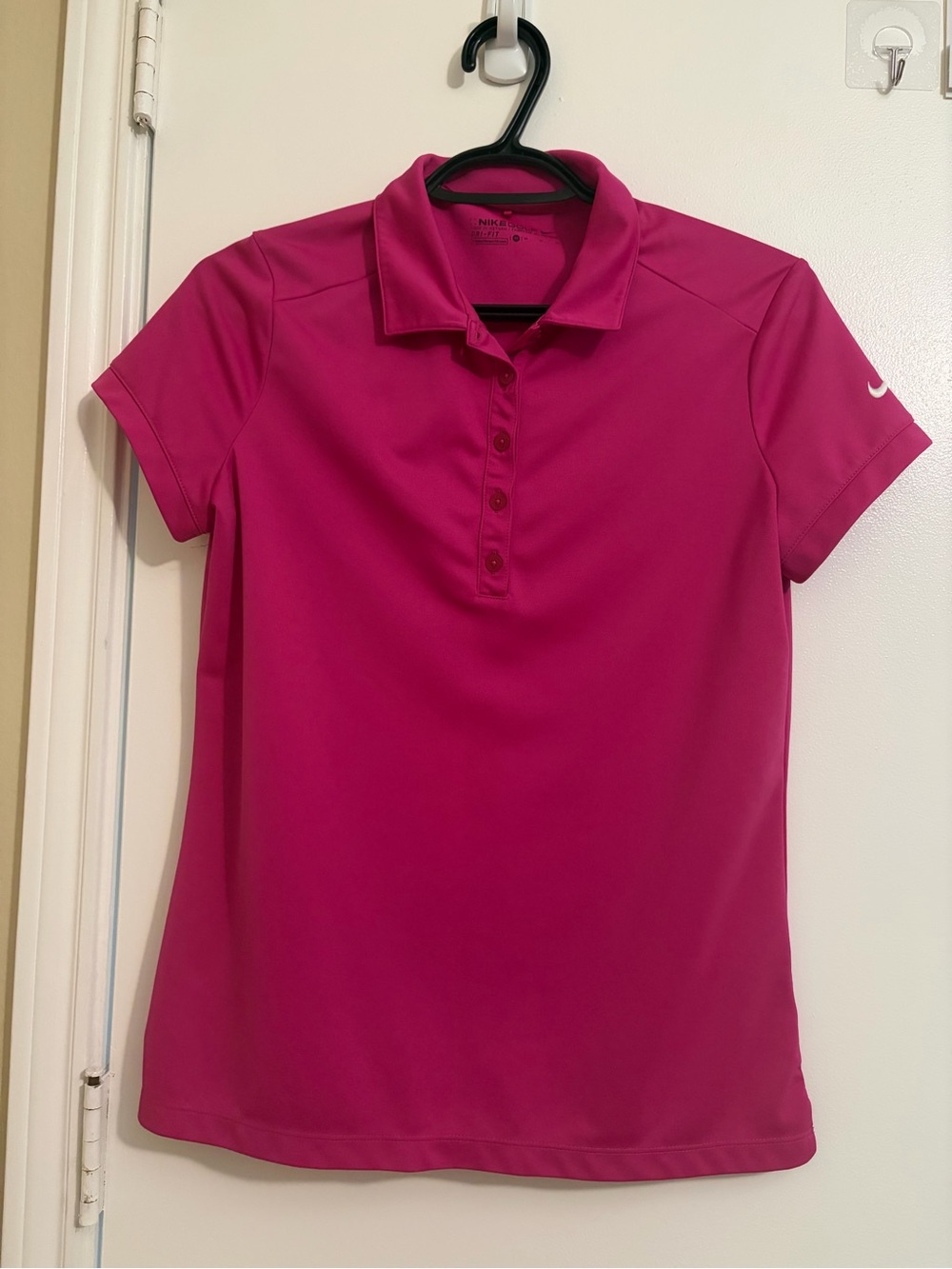 Nike Women's Bright Magenta Button-Front Polo